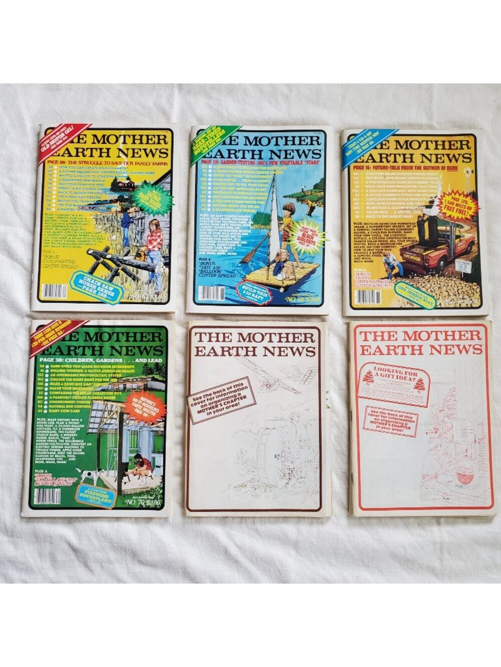 1981 Mother Earth News Vintage Magazine Lot 6 Issues 67 68 69 70 71 72 Complete